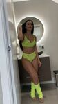 Angie Varona Wearing Yellow Lingerie Showing Her Cute Ass Onlyfans Photos