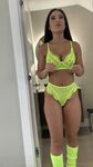 Angie Varona Wearing Yellow Lingerie Showing Her Cute Ass Onlyfans Photos
