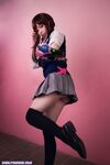 Caticorn Play. D.Va. Overwatch. Schoolgirl (15 pictures)