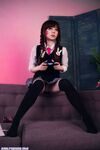 Caticorn Play. D.Va. Overwatch. Schoolgirl (15 pictures)